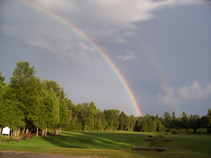 Double rainbow over the course